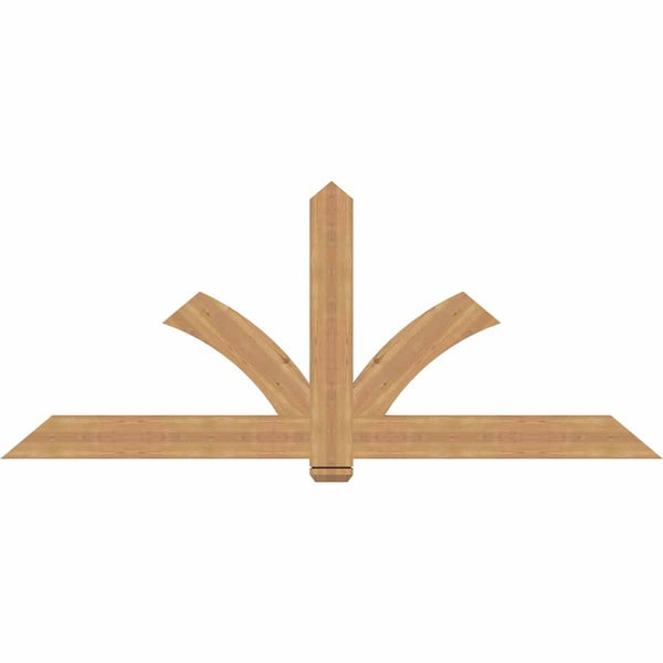 Ekena Millwork Redmond Smooth Timber Gable Bracket, Western Red Cedar, 84"W x 35"H x 1 1/2"D x 5 1/2"F, 10/12 Pitch GBW084X35X0206RED00SWR - main